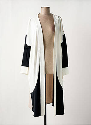 Gilet manches longues col v beige EVER SASSY femme