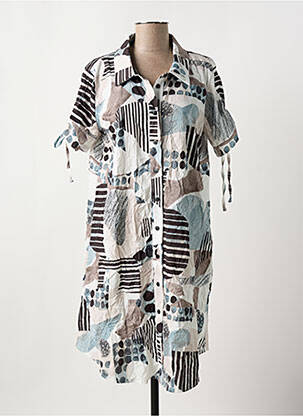 Robe courte manches courtes manches courtes noir EVER SASSY femme