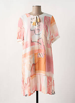 Robe courte manches courtes manches courtes rose TUZZI femme