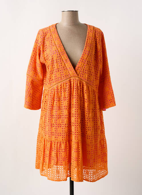 Robe courte orange YESS. pour femme