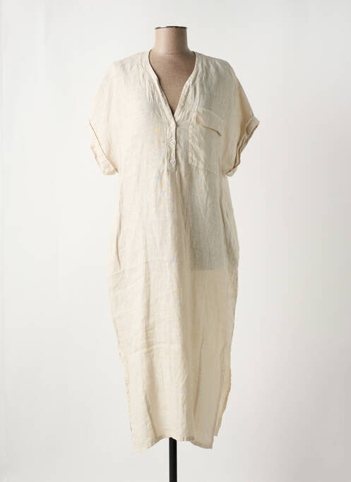 Robe mi-longue beige O'MER pour femme