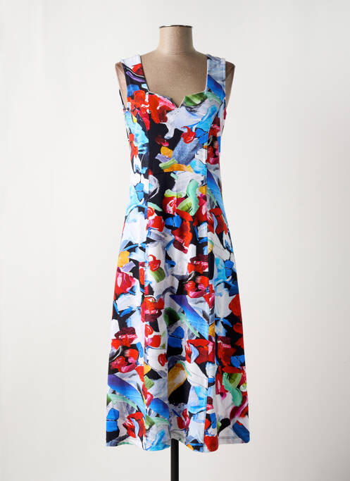 Robe mi-longue bleu DOLCEZZA pour femme