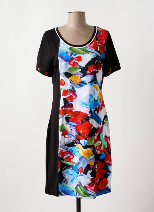 Robe mi-longue noir DOLCEZZA pour femme