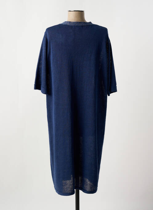 Robe pull bleu DOREE CACHEMIRE pour femme