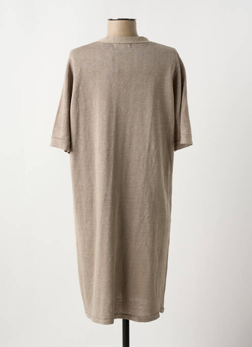 Robe pull marron DOREE CACHEMIRE pour femme