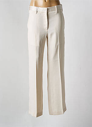 Pantalon droit taille à pinces taille normale beige LAURENCE BRAS femme