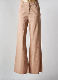 Pantalon flare taille haute taille haute rose DONDUP femme