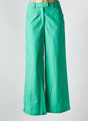 Pantalon large tissage popeline taille normale vert BELLE PIÈCE femme