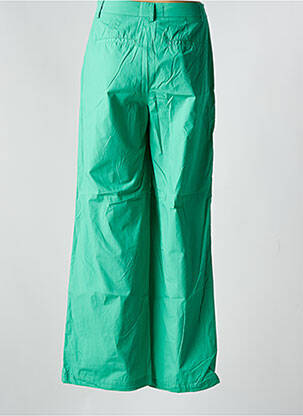 Pantalon large tissage popeline taille normale vert BELLE PIÈCE femme