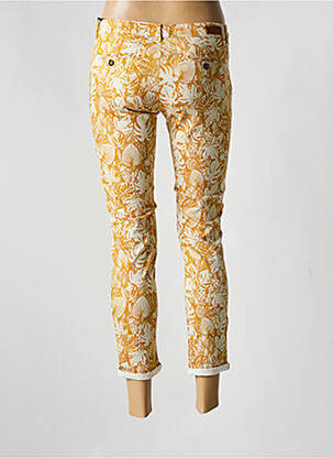 Pantalon 7/8 stretch taille normale jaune HOD femme