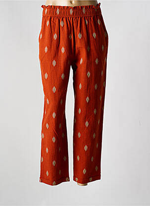 Pantalon 7/8 taille élastique taille normale orange MARAIS femme