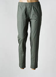Pantalon 7/8 tissage popeline taille normale vert ROSSO 35 femme