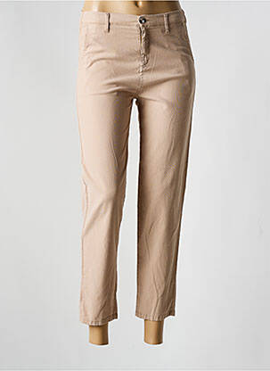 Pantalon 7/8 stretch taille normale marron BERENICE femme