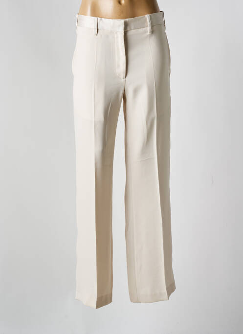 Pantalon droit beige LAURENCE BRAS pour femme