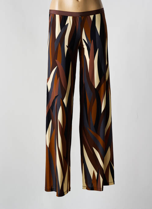 Pantalon large marron SIYU pour femme