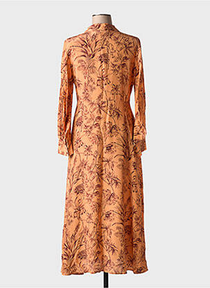 Robe longue manches longues manches longues orange ATTIC AND BARN femme