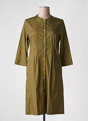 Robe mi-longue manches 3/4 manches 3/4 vert ROSSO 35 femme