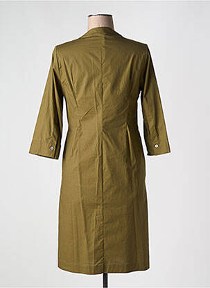 Robe mi-longue manches 3/4 manches 3/4 vert ROSSO 35 femme