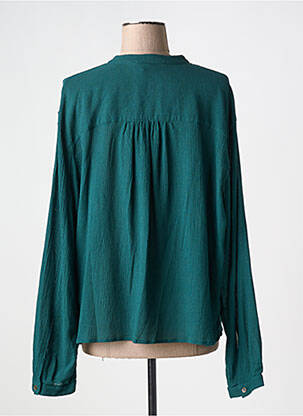 Blouse col rond manches longues bleu POMANDERE femme