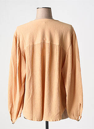 Blouse col rond manches longues beige POMANDERE femme