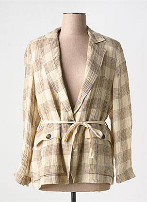 Veste casual col tailleur beige DIEGA femme