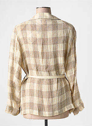 Veste casual col tailleur beige DIEGA femme