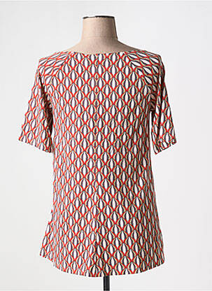 Top imprimé fantaisie manches courtes rouge MALIPARMI femme