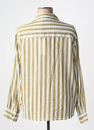 Blouse imprimé fantaisie manches longues vert POMANDERE femme