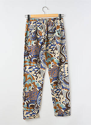 Pantalon droit taille élastique bleu HOD femme