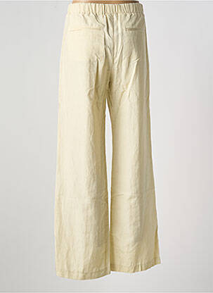 Pantalon flare taille élastique taille haute beige POMANDERE femme