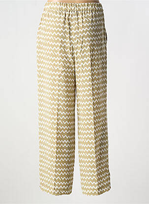 Pantalon droit taille élastique beige ROSSO 35 femme