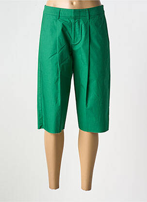 Bermuda coupe droite vert LAURENCE BRAS femme