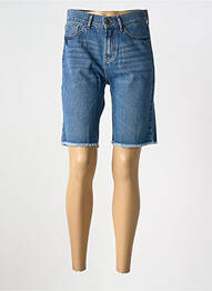 Bermuda coupe droite bleu FIVE femme