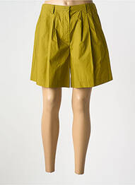 Bermuda fermeture zippée sous rabat boutonné vert FORTE-FORTE femme
