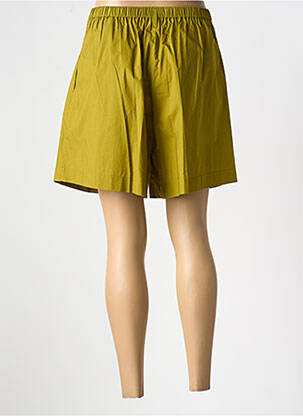 Bermuda fermeture zippée sous rabat boutonné vert FORTE-FORTE femme