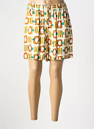 Short fermeture zippée sous rabat boutonné beige BELLA JONES femme