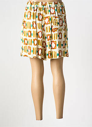 Short fermeture zippée sous rabat boutonné beige BELLA JONES femme
