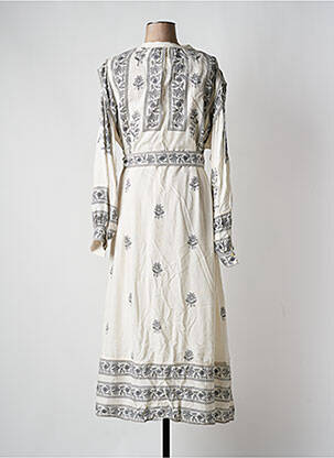 Robe longue manches longues manches longues beige STELLA FOREST femme