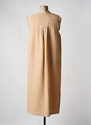 Robe longue manches courtes manches courtes beige ROSEANNA femme
