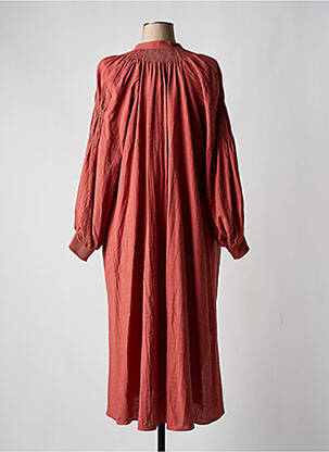 Robe longue manches longues manches longues orange MARAIS femme