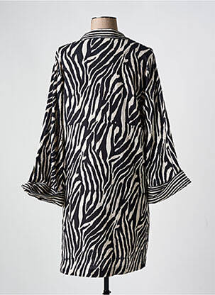 Robe courte coupe fluide manches 3/4 noir STELLA FOREST femme