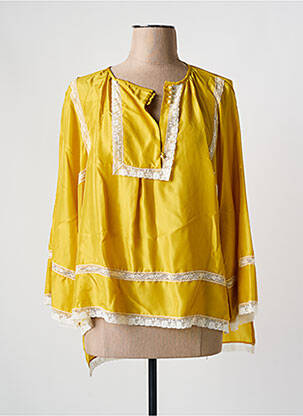 Blouse col rond manches 3/4 jaune PHISIQUE DU ROLE femme