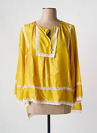 Blouse col rond manches 3/4 jaune PHISIQUE DU ROLE femme