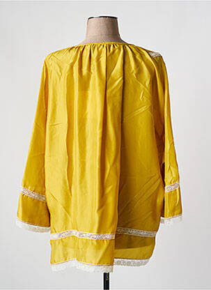 Blouse col rond manches 3/4 jaune PHISIQUE DU ROLE femme