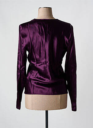 Top coupe cintrée manches longues violet FORTE-FORTE femme