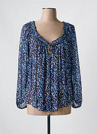 Blouse légère et transparente manches longues bleu MARANT ETOILE femme