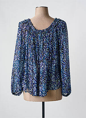 Blouse légère et transparente manches longues bleu MARANT ETOILE femme