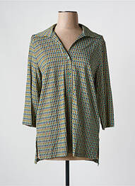 Chemisier coupe cintrée manches 3/4 vert SIYU femme