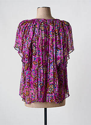 Blouse légère et transparente manches courtes violet VANESSA BRUNO femme