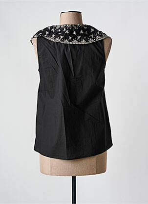Top stretch sans manche noir MOMONI femme